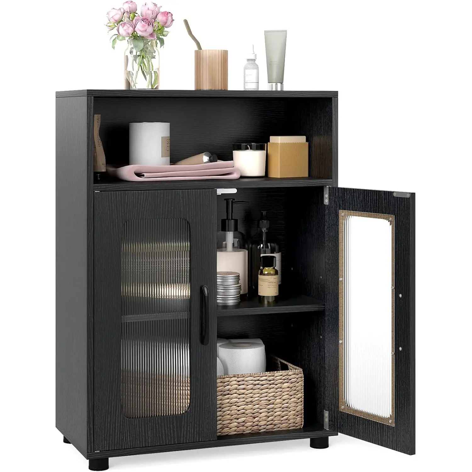 Шкафчик для ванной Costway JV13226DK (Black) - 3
