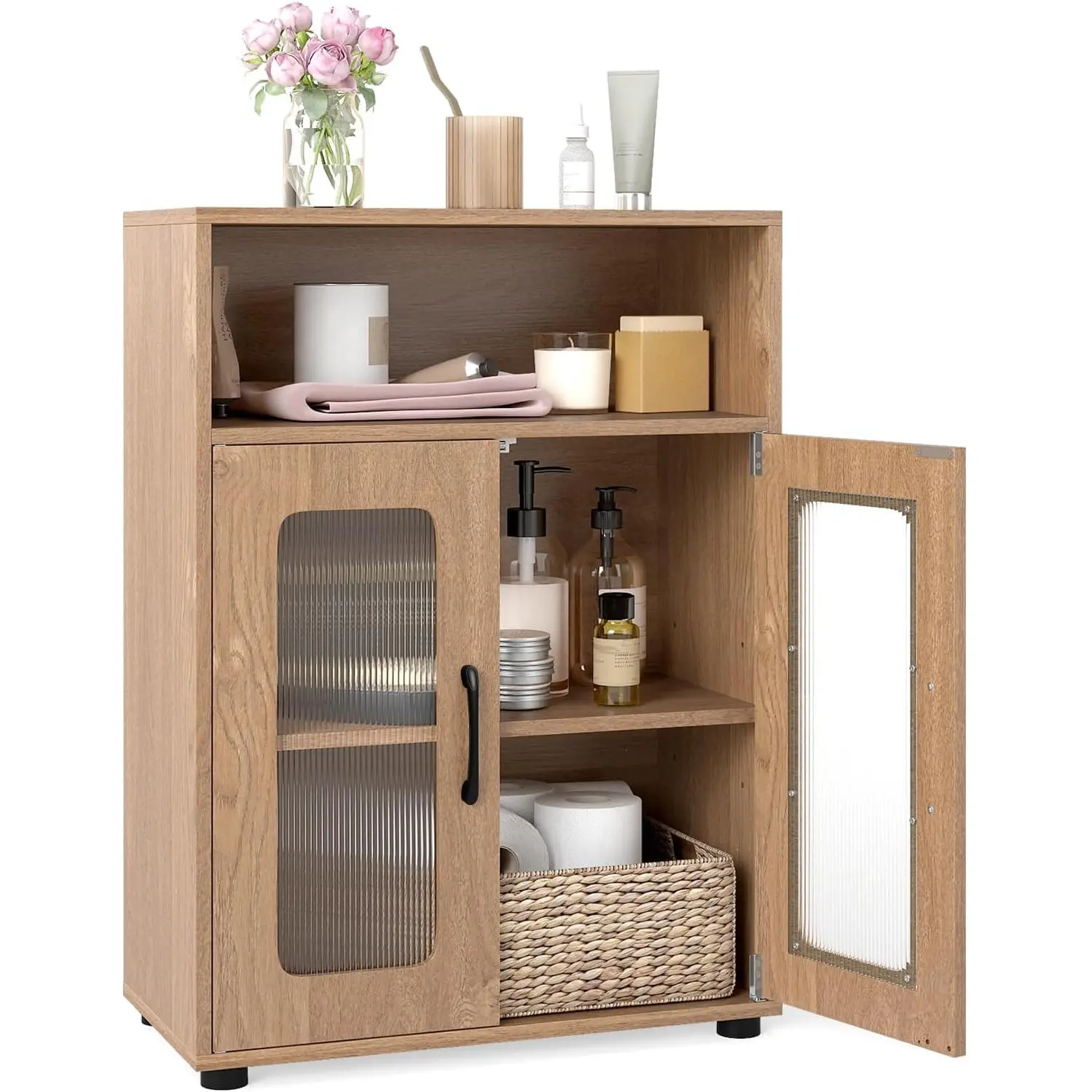 Шкафчик для ванной Costway JV13226NA (Natural) - 3