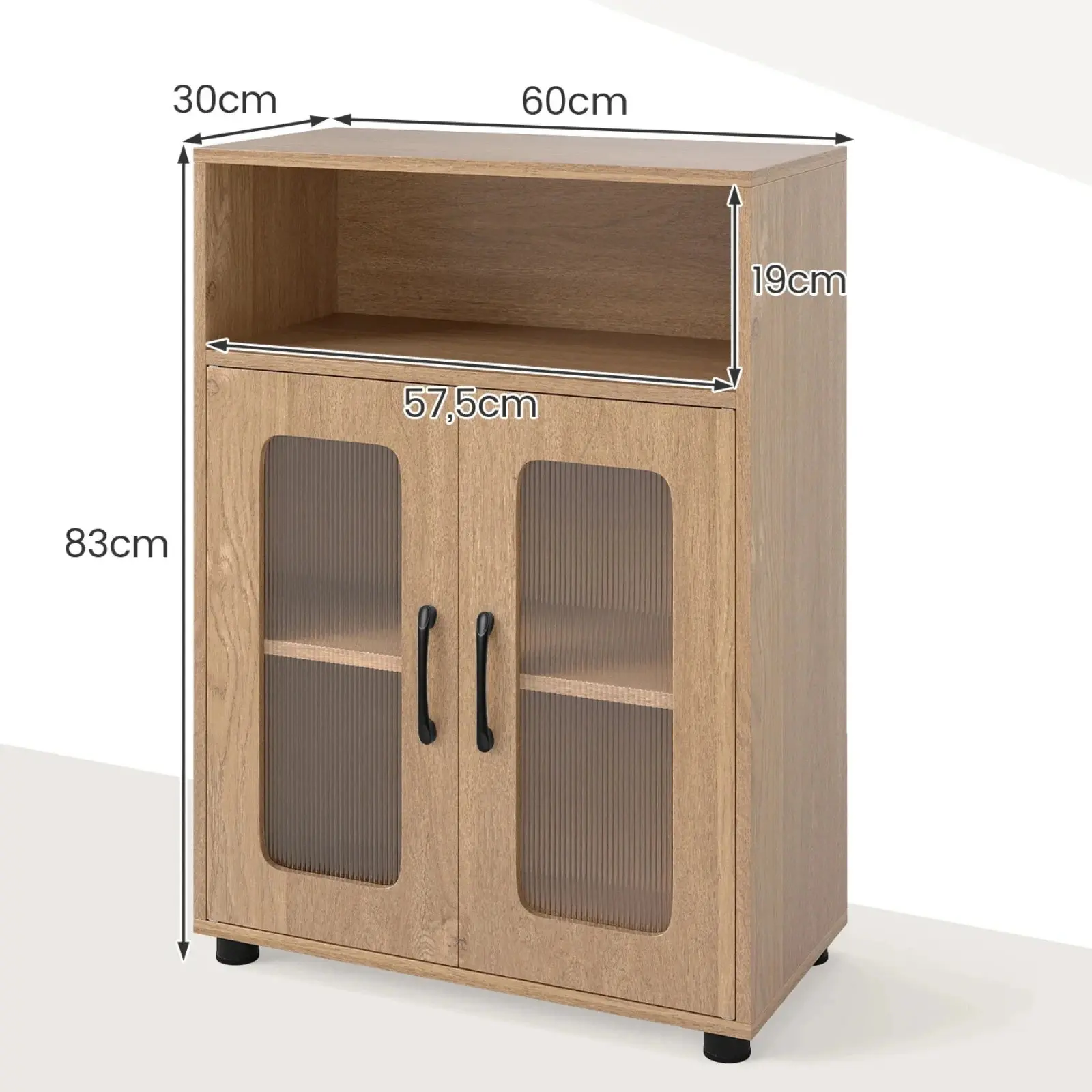Шкафчик для ванной Costway JV13226NA (Natural) - 4