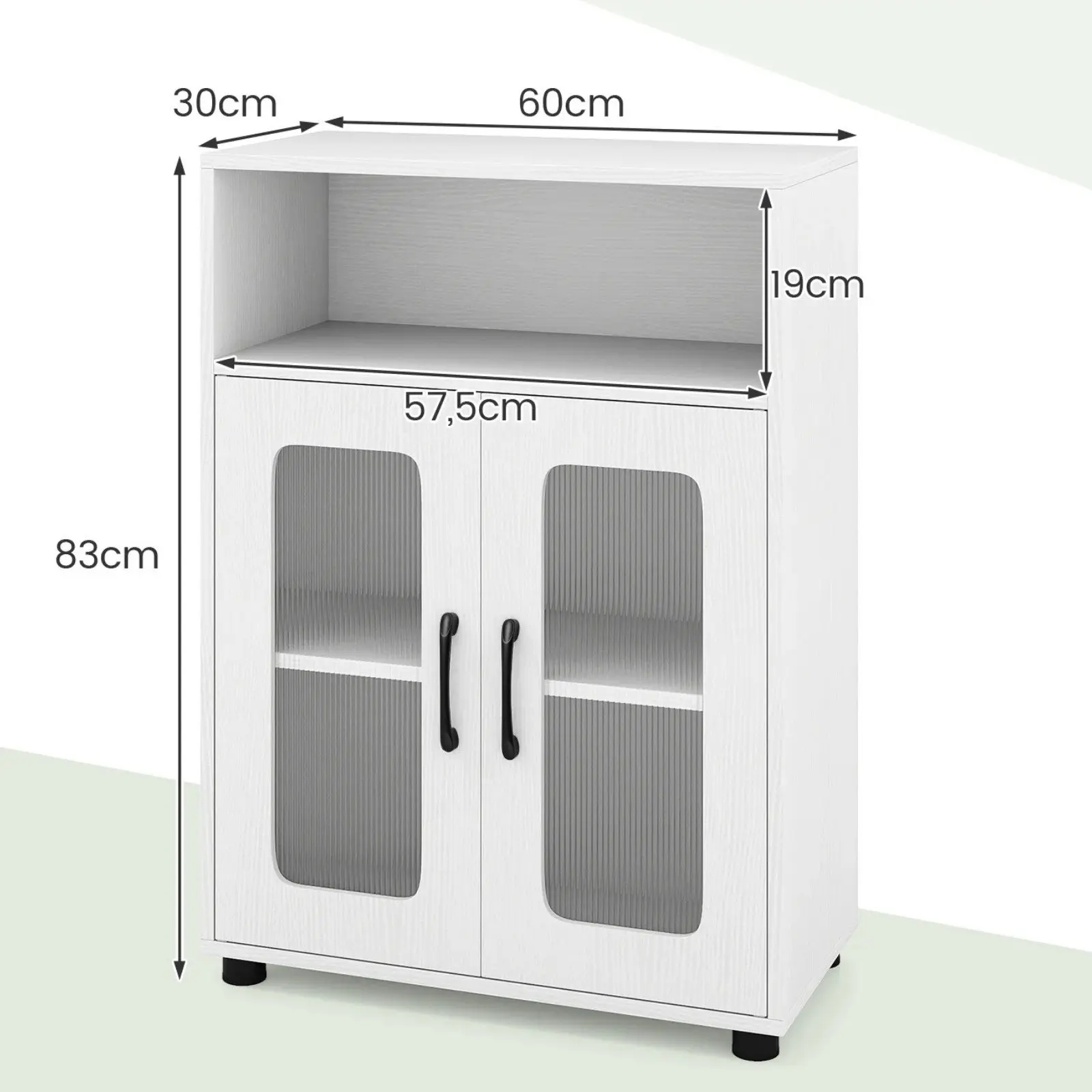 Шкафчик для ванной Costway JV13226WH (White) - 3