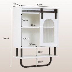 Шкафчик для ванной Costway JV13417WH (White) Thumb