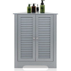 Шкафчик для ванной угловой Costway HW63897GR (Grey) Thumb