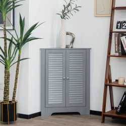 Шкафчик для ванной угловой Costway HW63897GR (Grey) Thumb