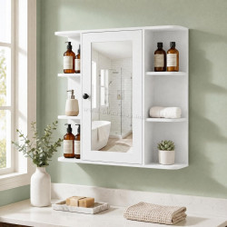 Шкафчик с зеркалом Costway BA8484WH (White)