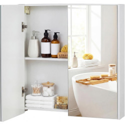 Шкафчик с зеркалом Costway JV14032WH (White) Thumb