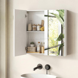 Шкафчик с зеркалом Costway JV14032WH (White)