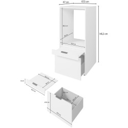 Шкаф для стиральной машины Helvetia Andiamo 3097OK60 (White) Thumb