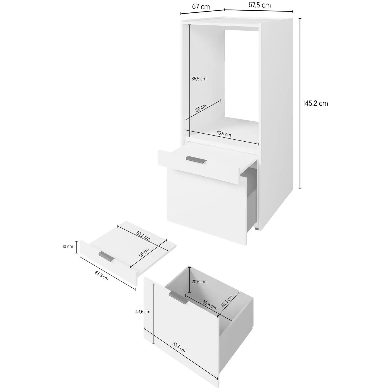 Шкаф для стиральной машины Helvetia Andiamo 3097OK60 (White) - 6