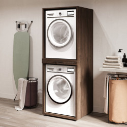 Шкаф для стиральной машины Helvetia AZA 30OVME61 (Walnut Villa)