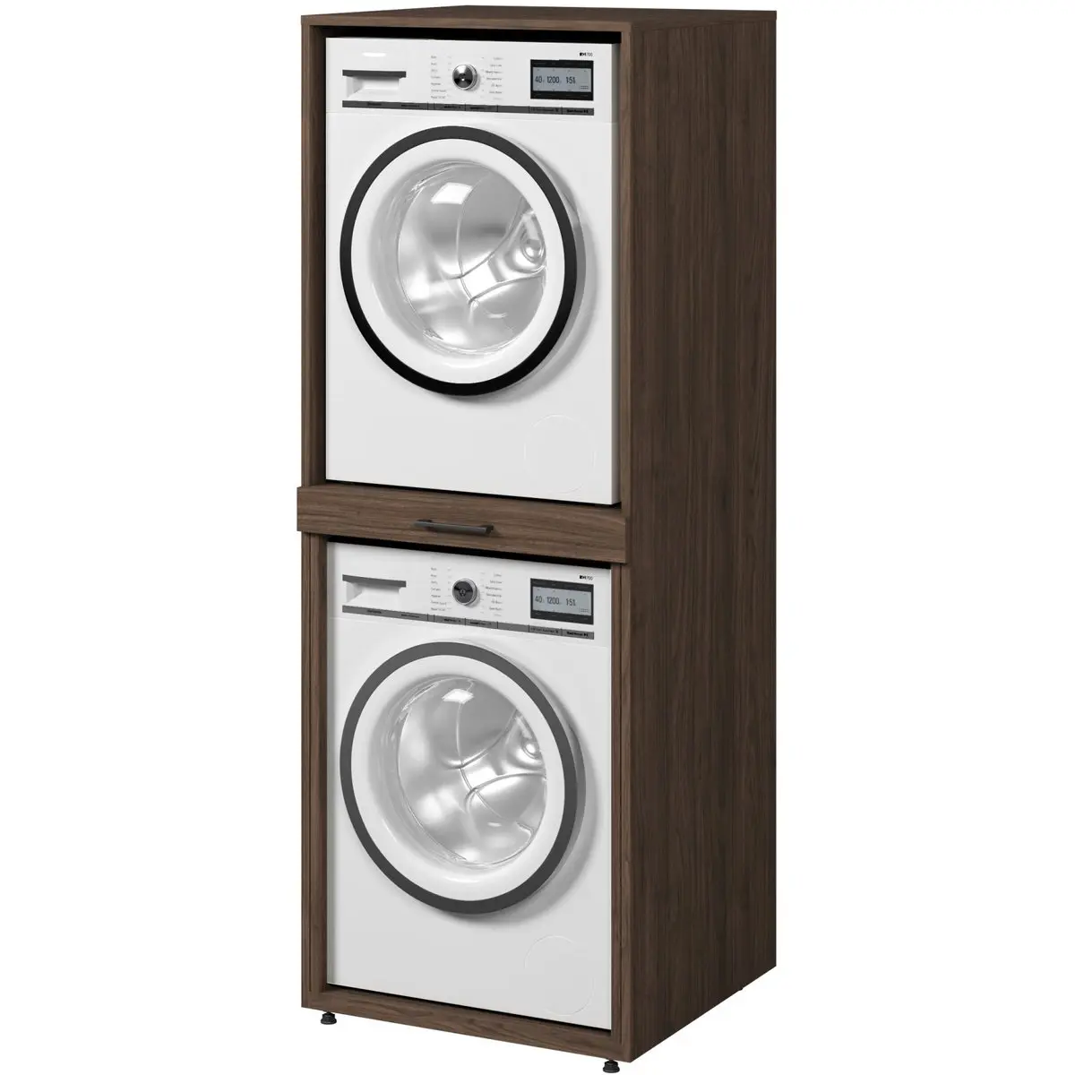 Шкаф для стиральной машины Helvetia AZA 30OVME61 (Walnut Villa) - 4