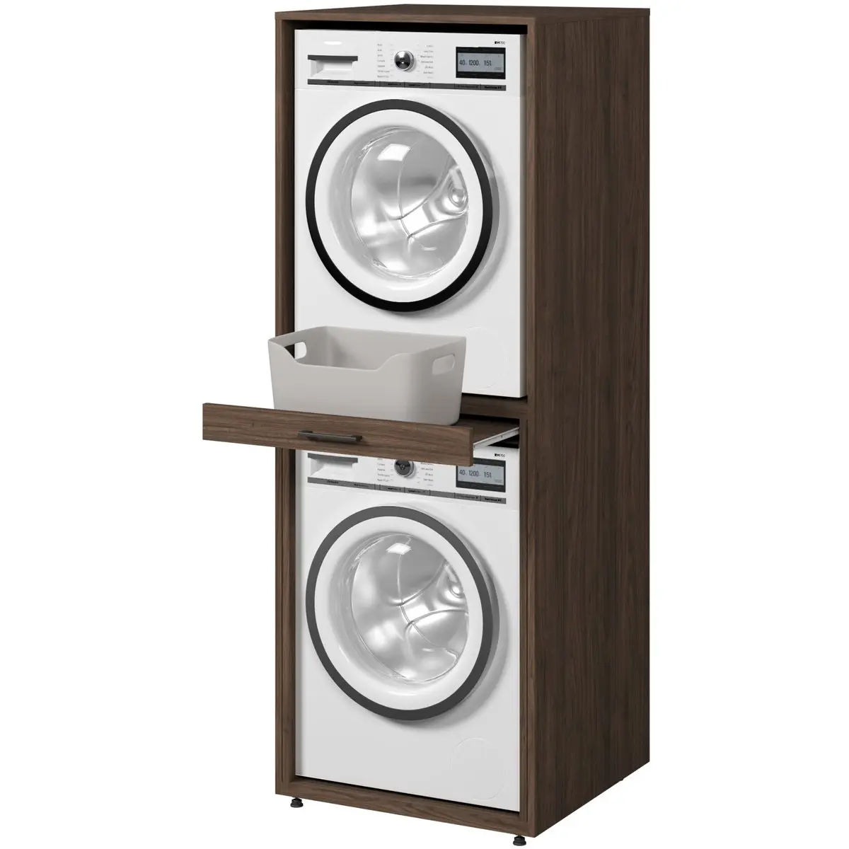 Шкаф для стиральной машины Helvetia AZA 30OVME61 (Walnut Villa) - 5
