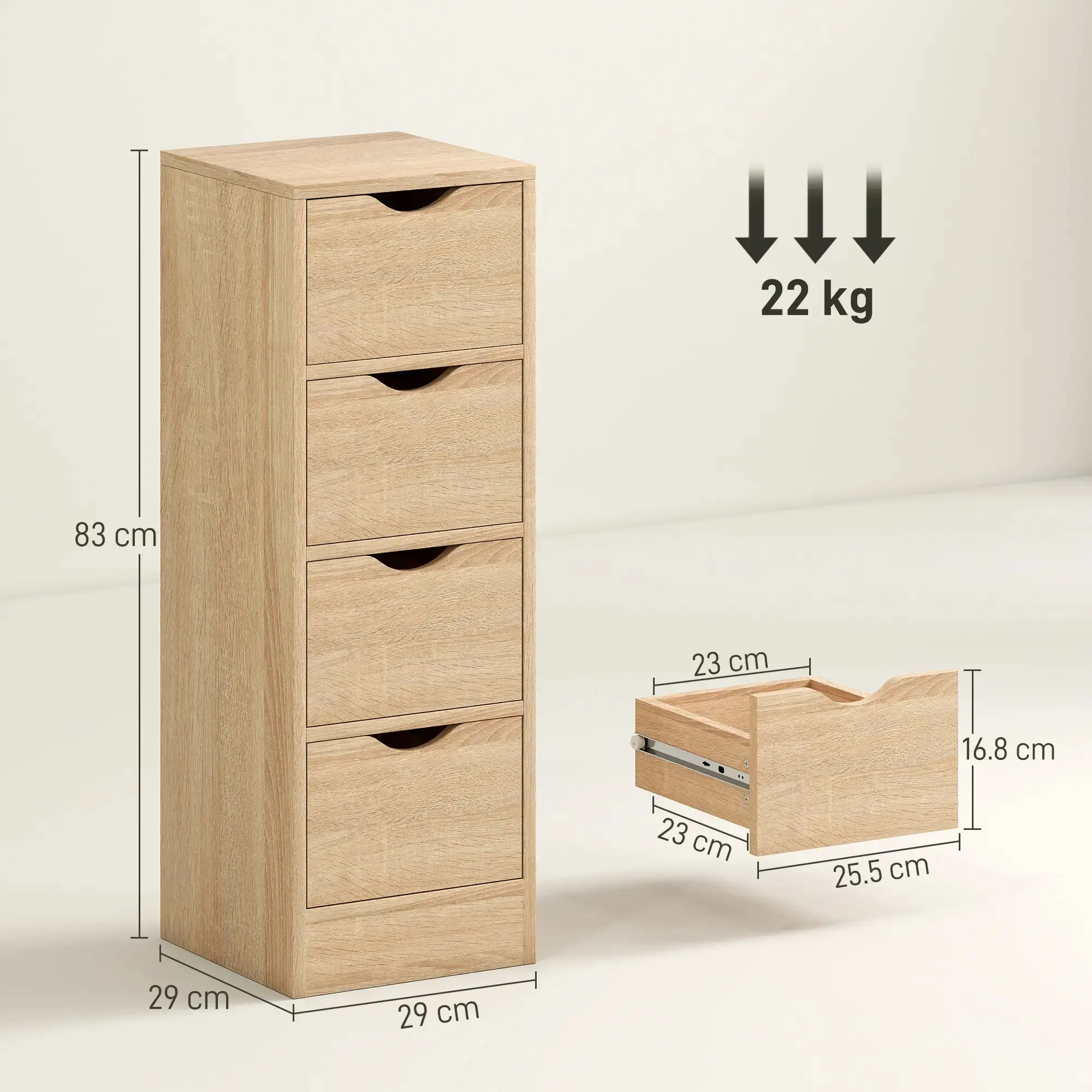 Комод для ванной Homcom 834-854V00ND (Natural) - 4