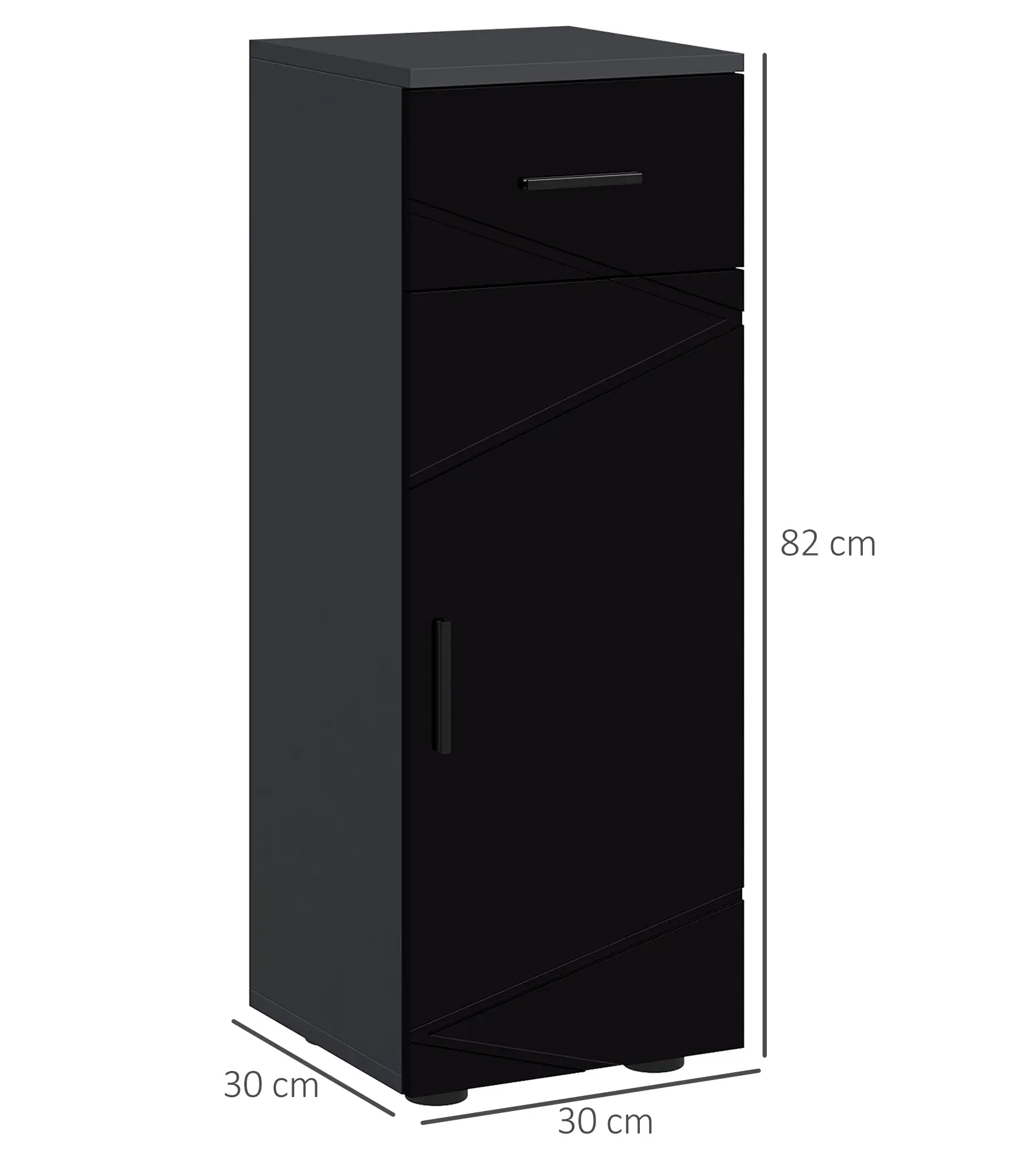 Dulap Homcom 834-617V00BK (Dark Gray/Black) - 3