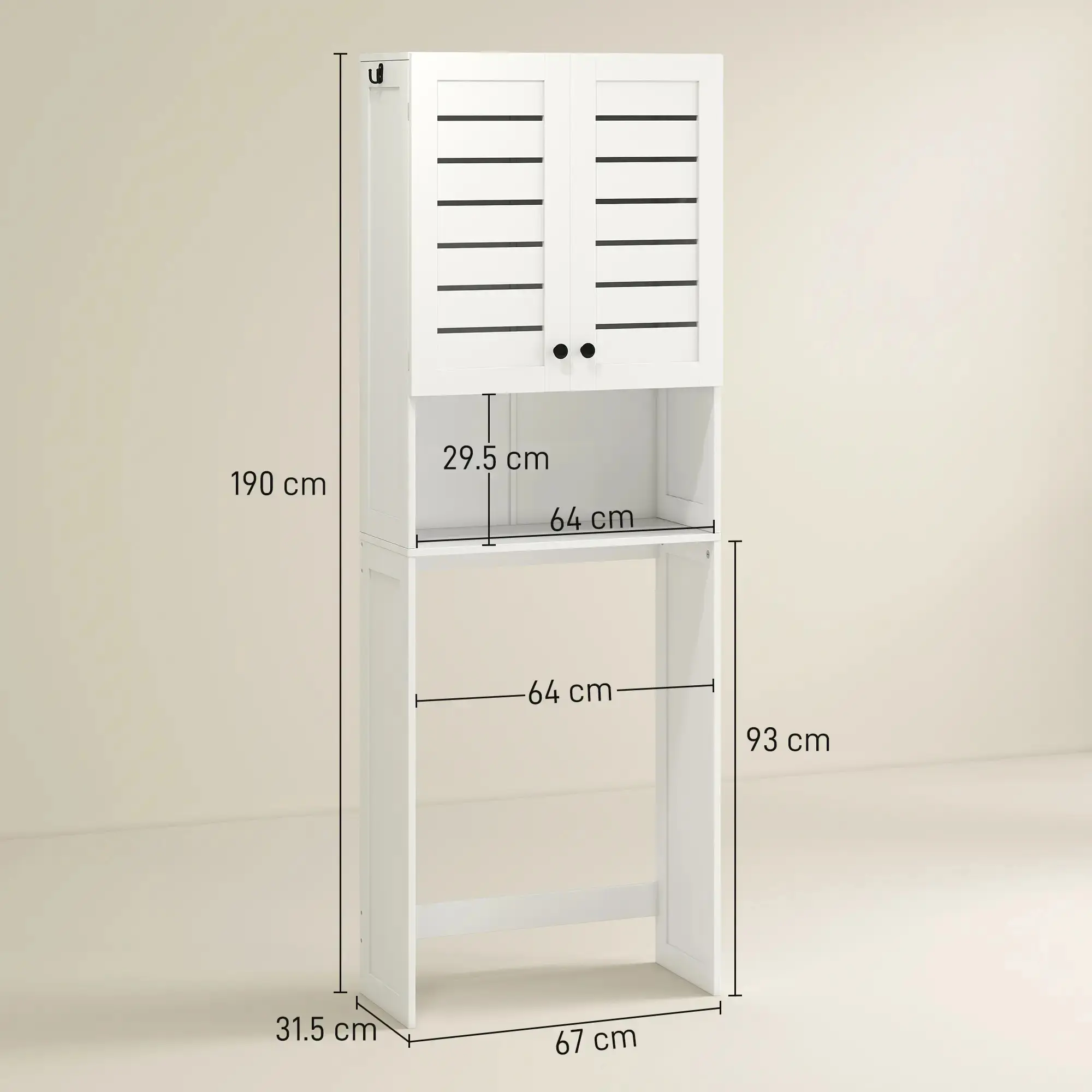Dulap Homcom 834-828V00WT (White) - 5