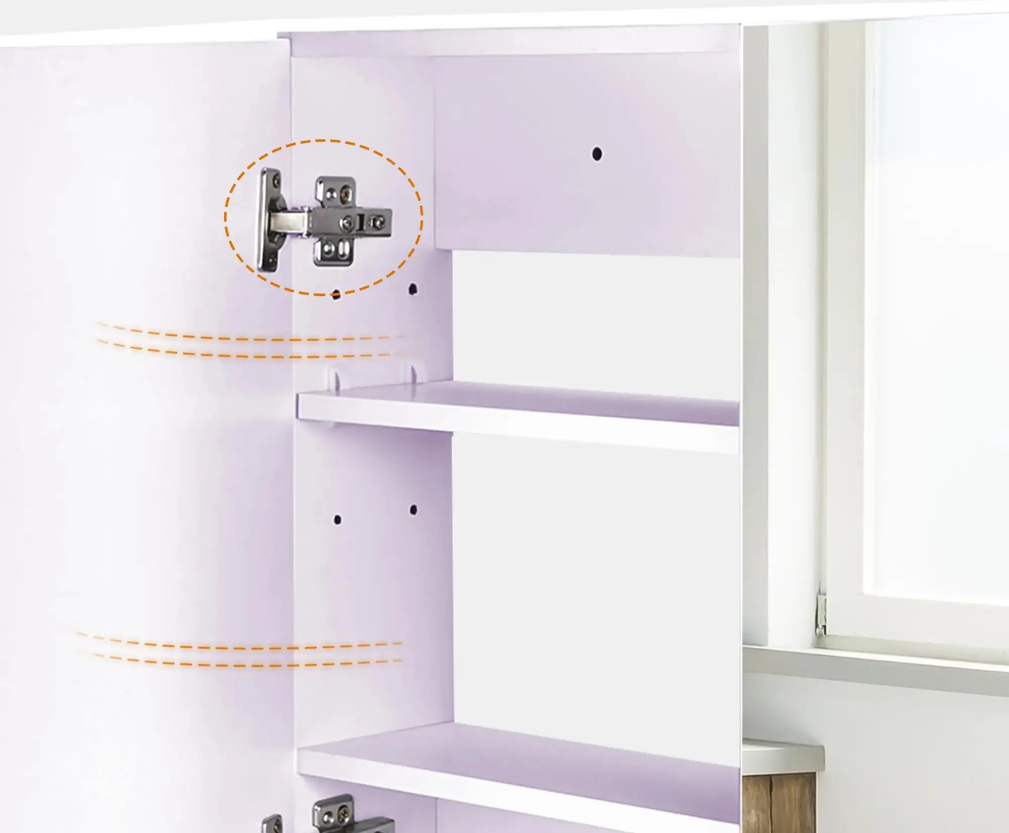 Шкаф подвесной с зеркалом Homcom 834-044 (White) - 4