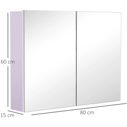 Шкаф подвесной с зеркалом Homcom 834-044 (White) Thumb