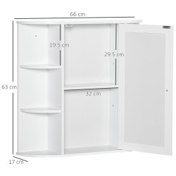 Шкаф с зеркалом Homcom 834-203 (White) Thumb