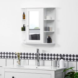 Шкаф с зеркалом Homcom 834-203 (White) Thumb
