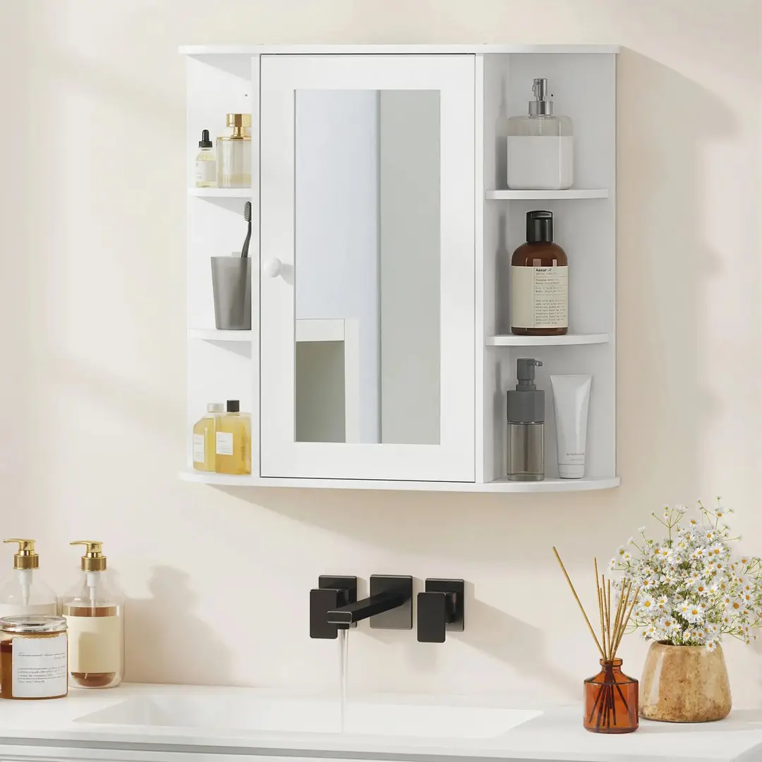 Шкаф с зеркалом Homcom 834-203 (White)
