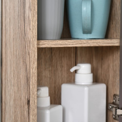 Шкаф с зеркалом Homcom 834-244 (Grey/Oak) Thumb