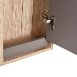 Шкаф с зеркалом Homcom 834-244 (Grey/Oak) Thumb