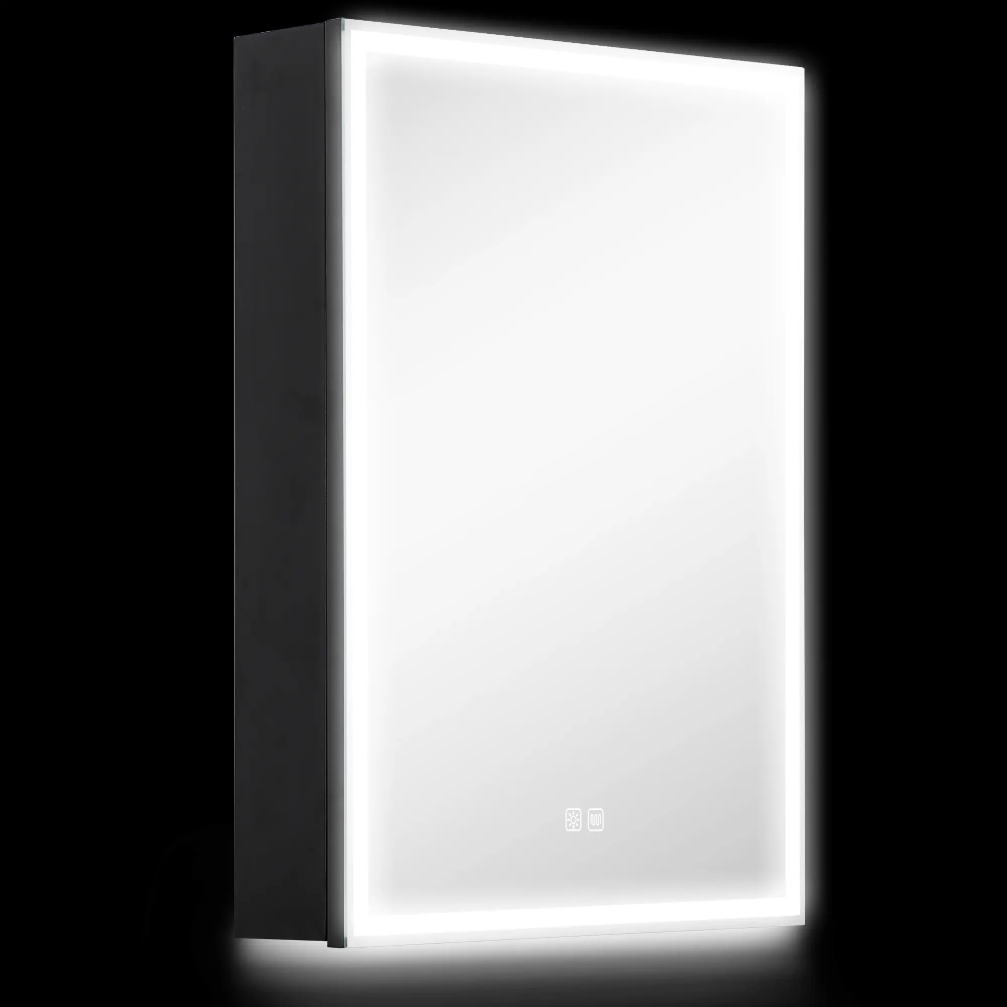 Шкаф с зеркалом Homcom 834-790V00BK LED (Black) - 2