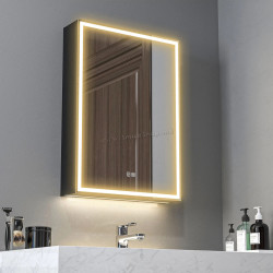 Шкаф с зеркалом Homcom 834-790V00BK LED (Black)
