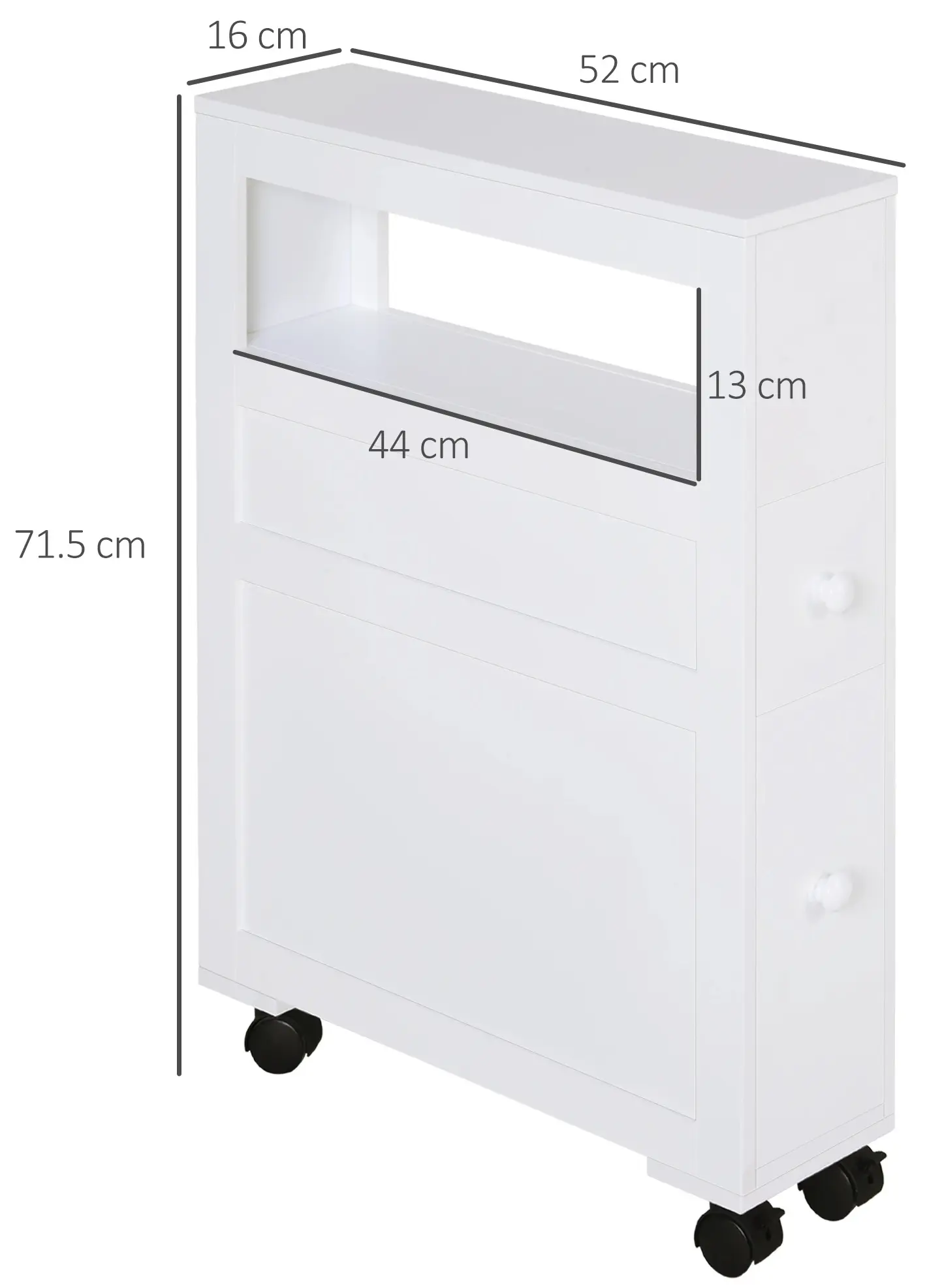 Dulap mic Homcom 834-180 (White) - 8