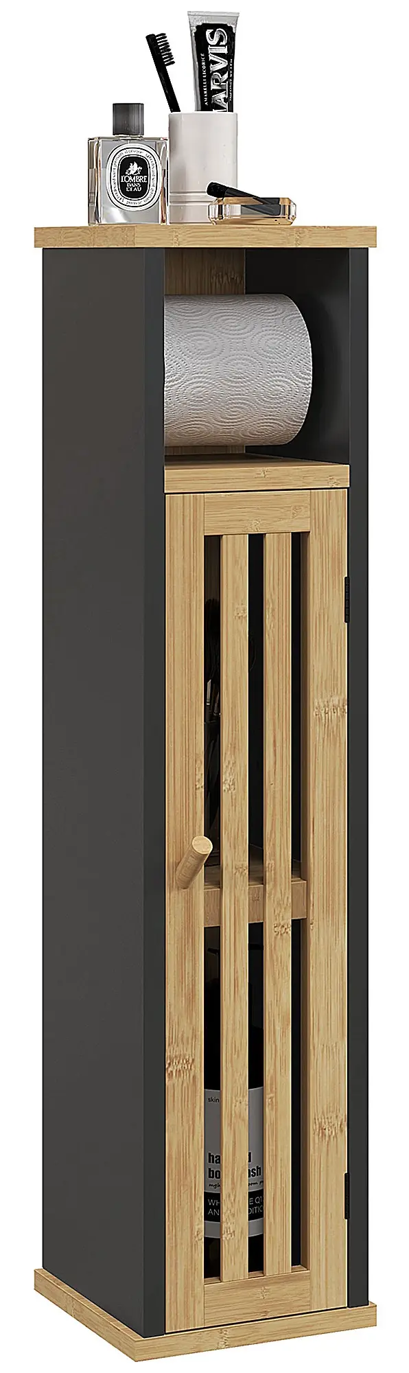 Dulap mic Homcom 834-667V00BK (Black/Natural) - 2