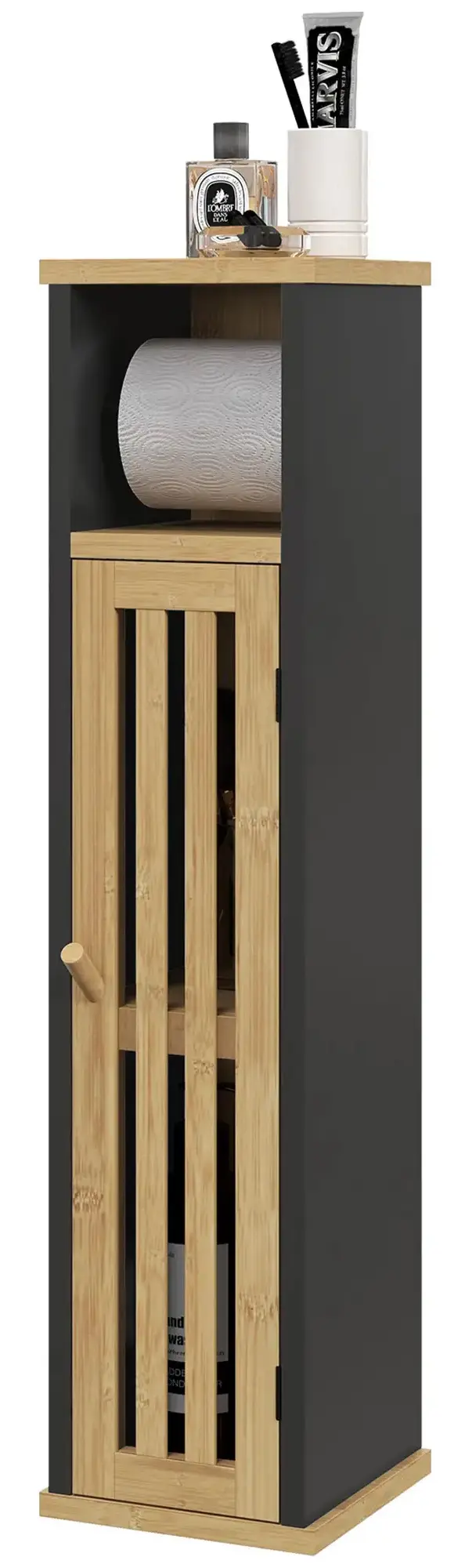 Dulap mic Homcom 834-667V00BK (Black/Natural) - 3