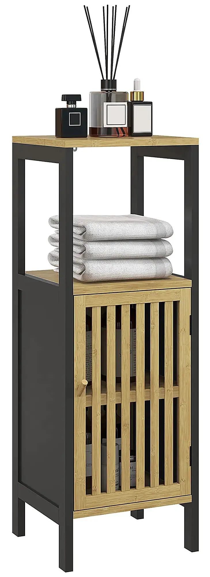 Dulap mic Homcom 834-669V00BK (Black/Natural) - 2