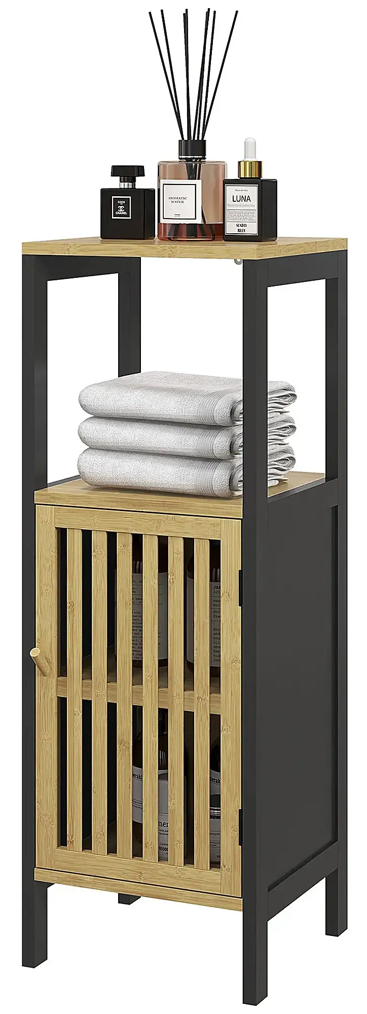 Dulap mic Homcom 834-669V00BK (Black/Natural) - 3