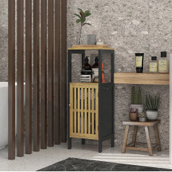 Dulap mic Homcom 834-669V00BK (Black/Natural)