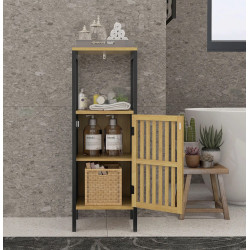 Dulap mic Homcom 834-669V00BK (Black/Natural) Thumb