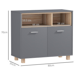 Dulap mic Homcom 834-741V00GY (Grey) Thumb