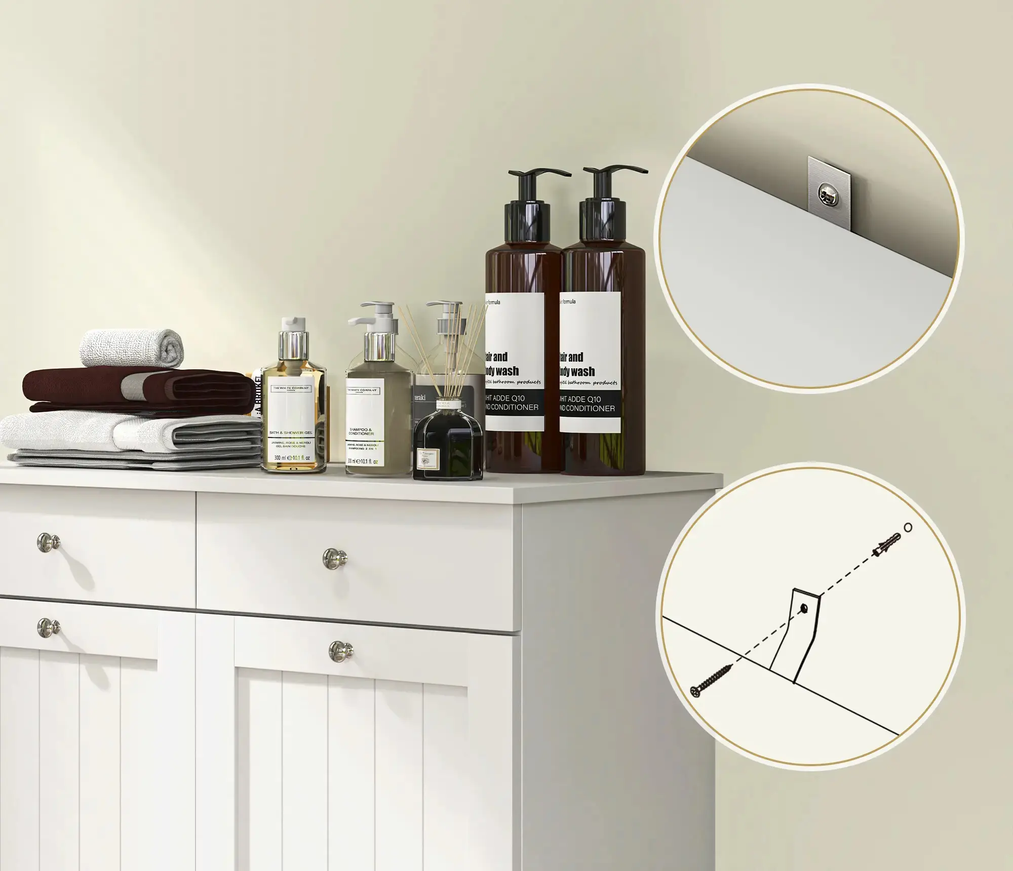 Dulap mic Homcom 834-773V81WT (White) - 6