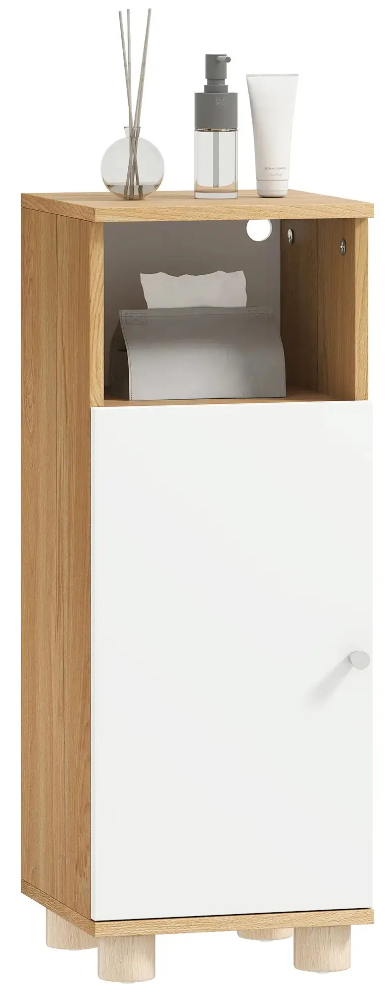 Шкафчик Homcom 834-865V00WT (White/Natural) - 2
