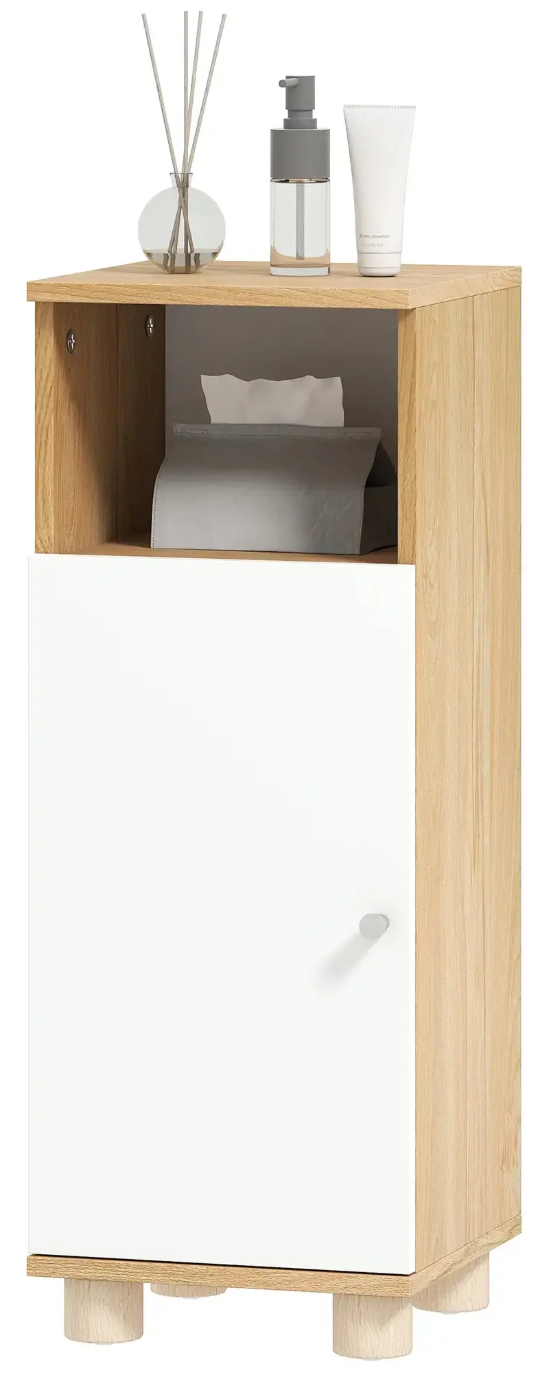 Шкафчик Homcom 834-865V00WT (White/Natural) - 3