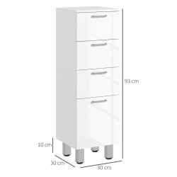 Комод для ванной Kleankin 834-627V00WT (White Gloss) Thumb