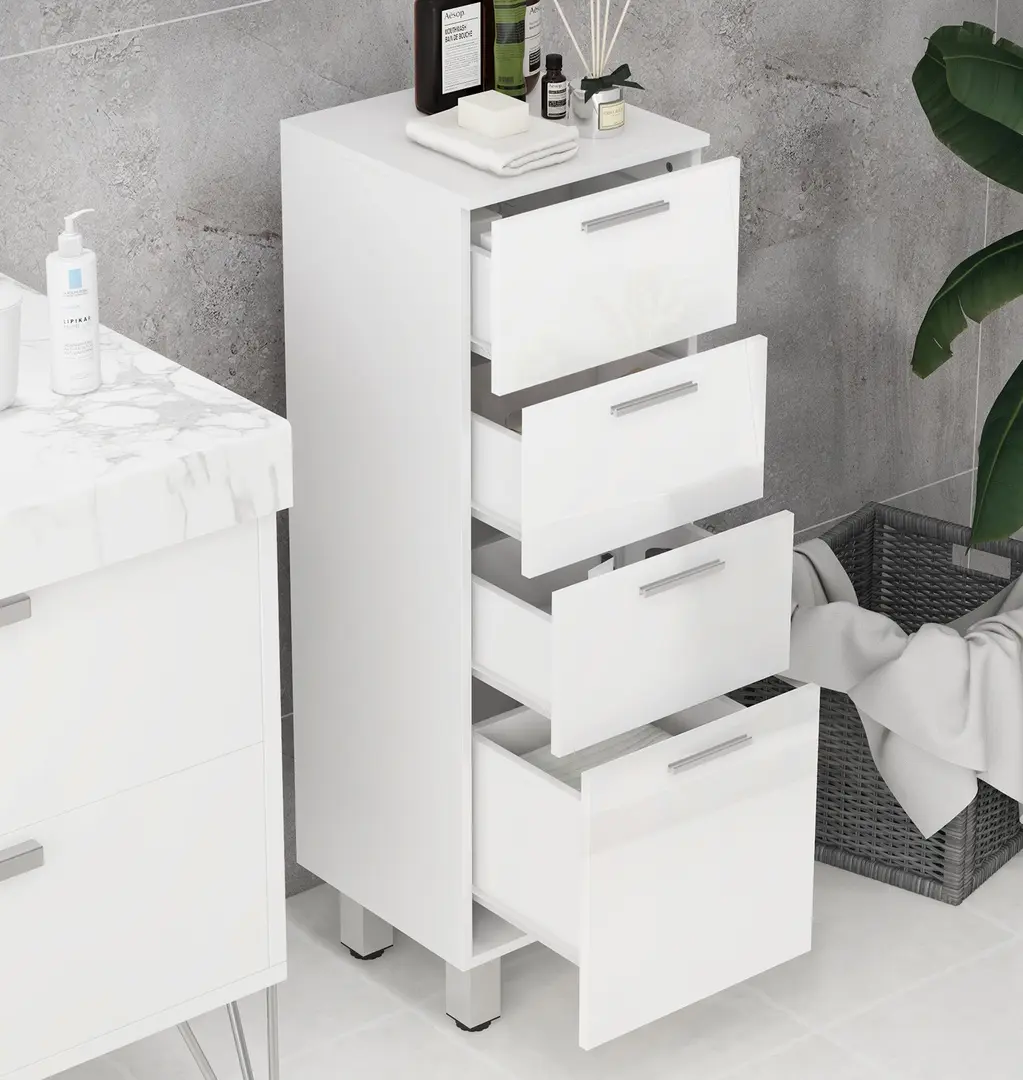 Комод для ванной Kleankin 834-627V00WT (White Gloss)