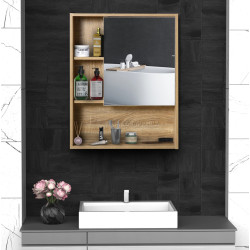 Шкаф с зеркалом Kleankin 834-259 (Oak)