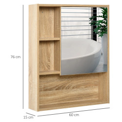Шкаф с зеркалом Kleankin 834-259 (Oak) Thumb