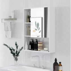 Шкаф с зеркалом Kleankin 834-259V80WT (White)