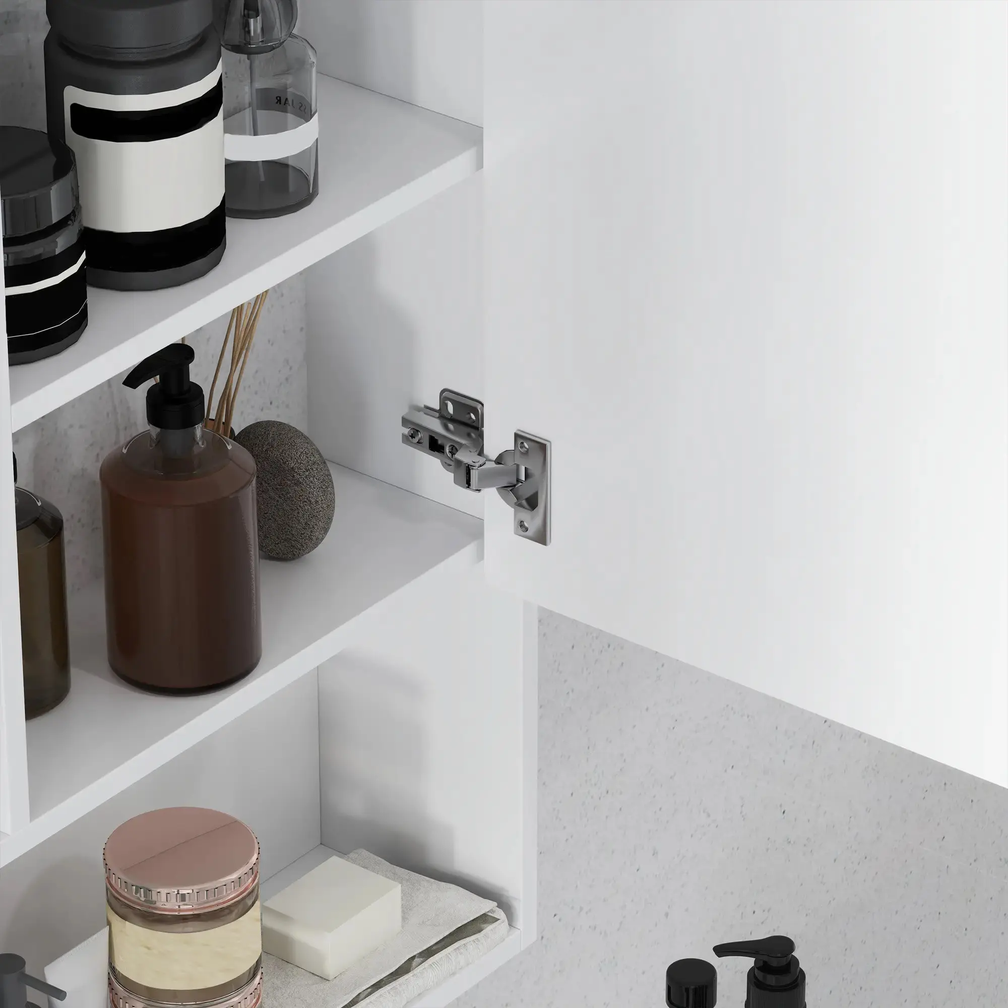 Шкаф с зеркалом Kleankin 834-259V80WT (White) - 5