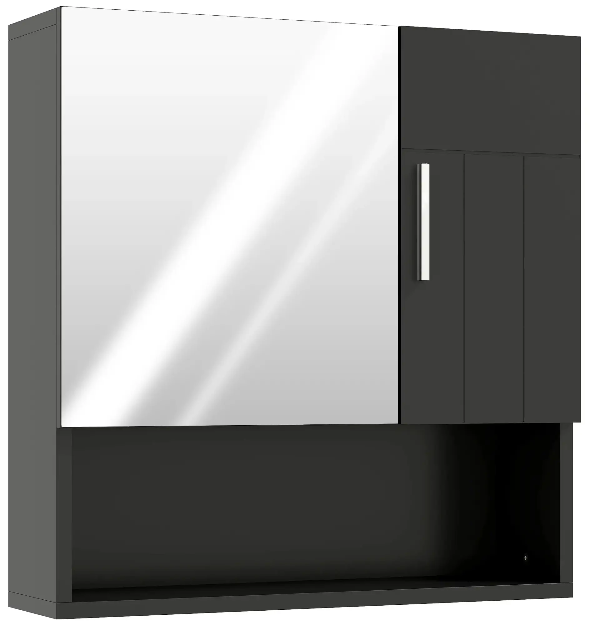 Шкаф с зеркалом Kleankin 834-347V00BK (Black) - 2