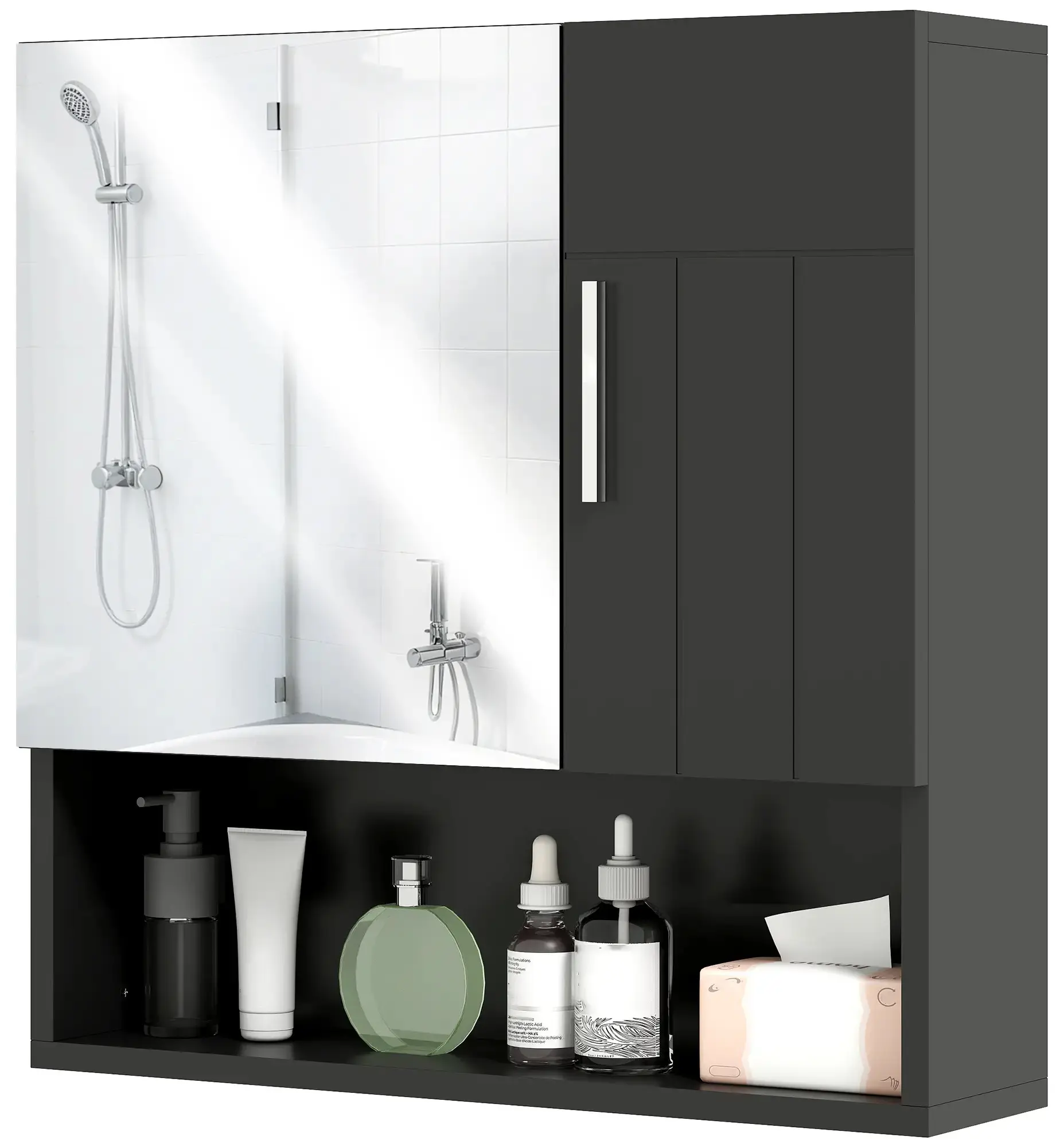 Шкаф с зеркалом Kleankin 834-347V00BK (Black) - 3