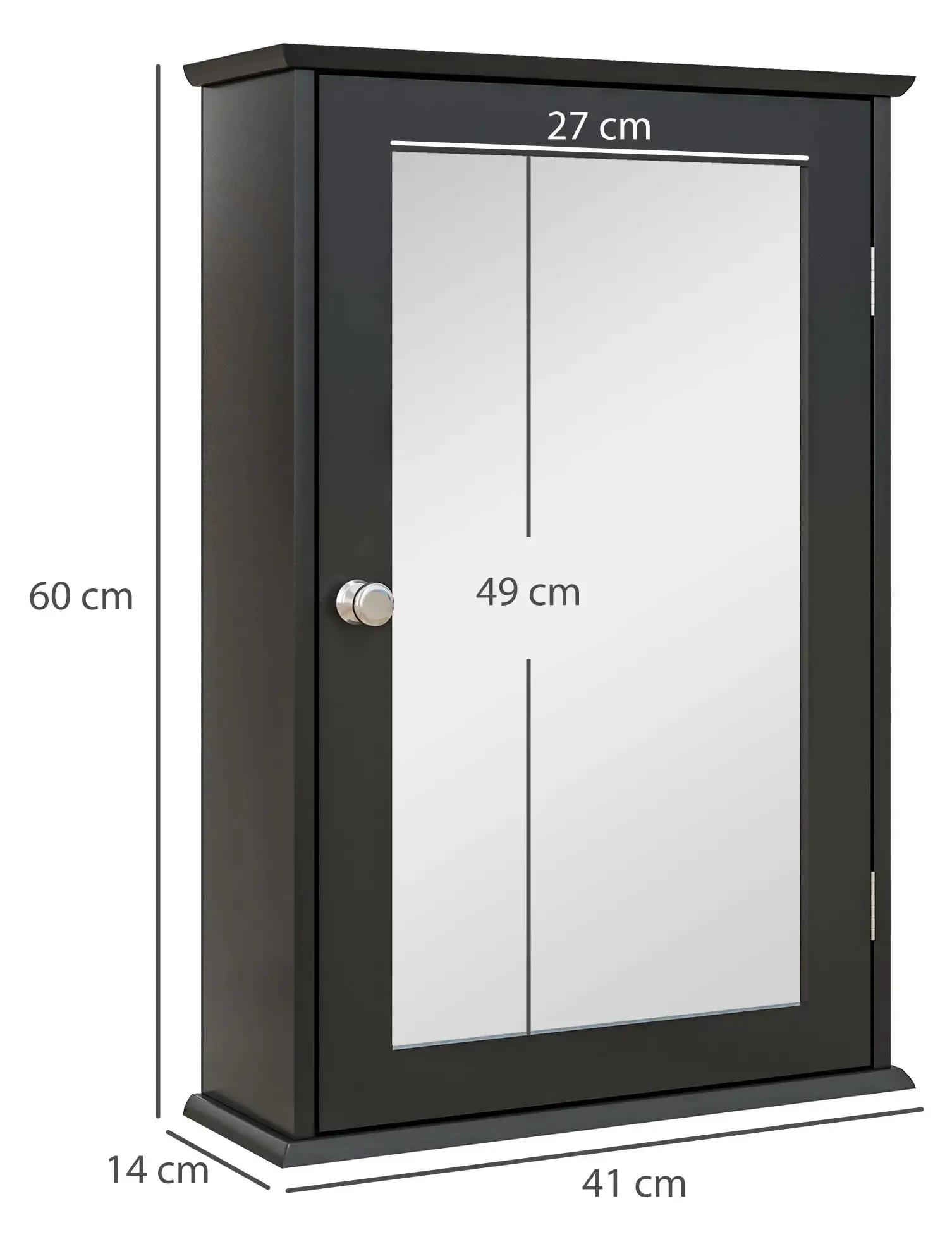 Dulap cu oglinda Kleankin 834-399V80BK (Black) - 4