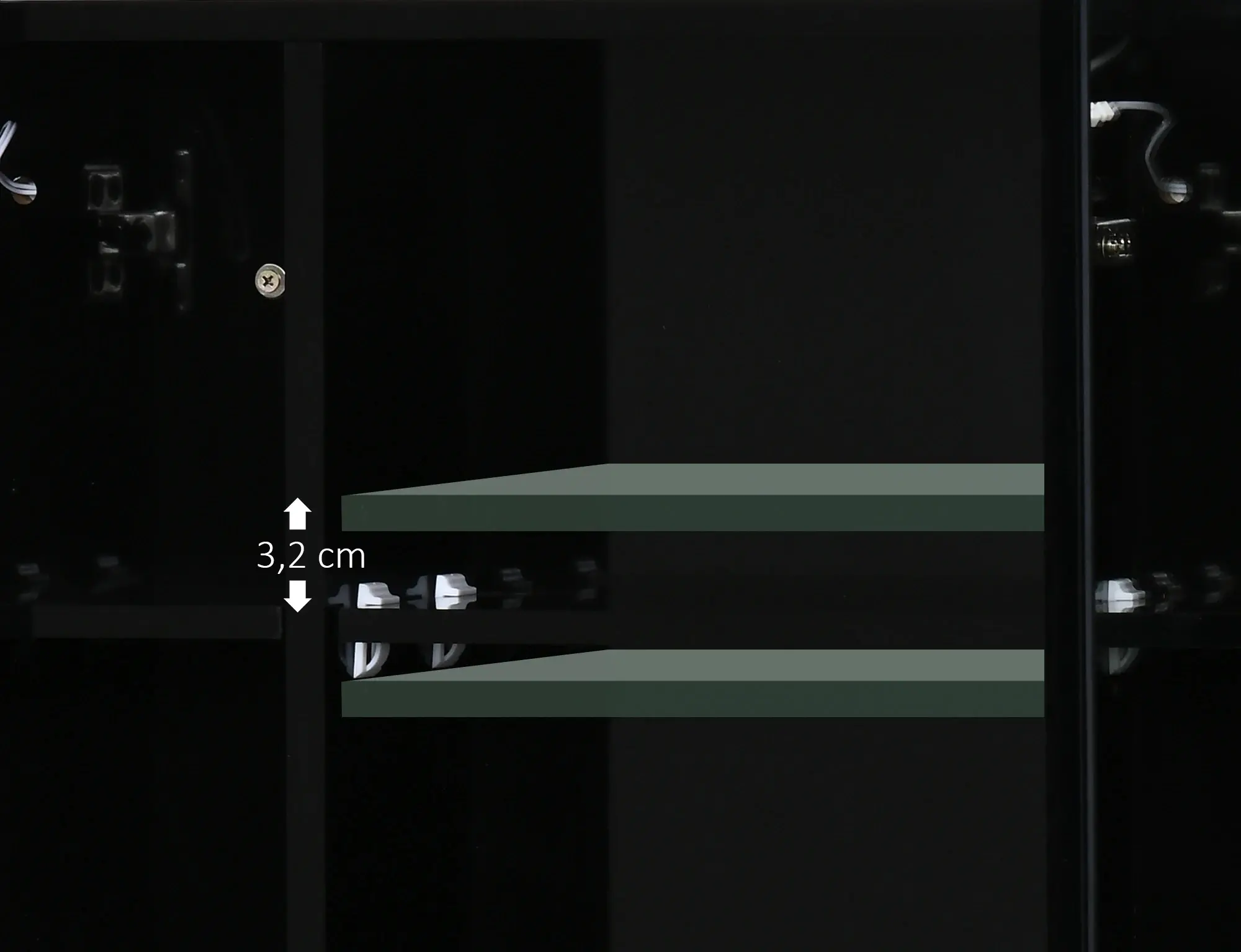 Dulap cu oglinda Kleankin 834-416BK LED (Black) - 8