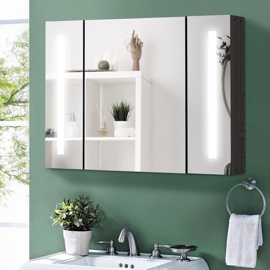 Dulap cu oglinda Kleankin 834-416BK LED (Black)