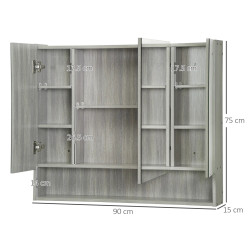 Dulap cu oglinda Kleankin 834-425GY (Grey) Thumb